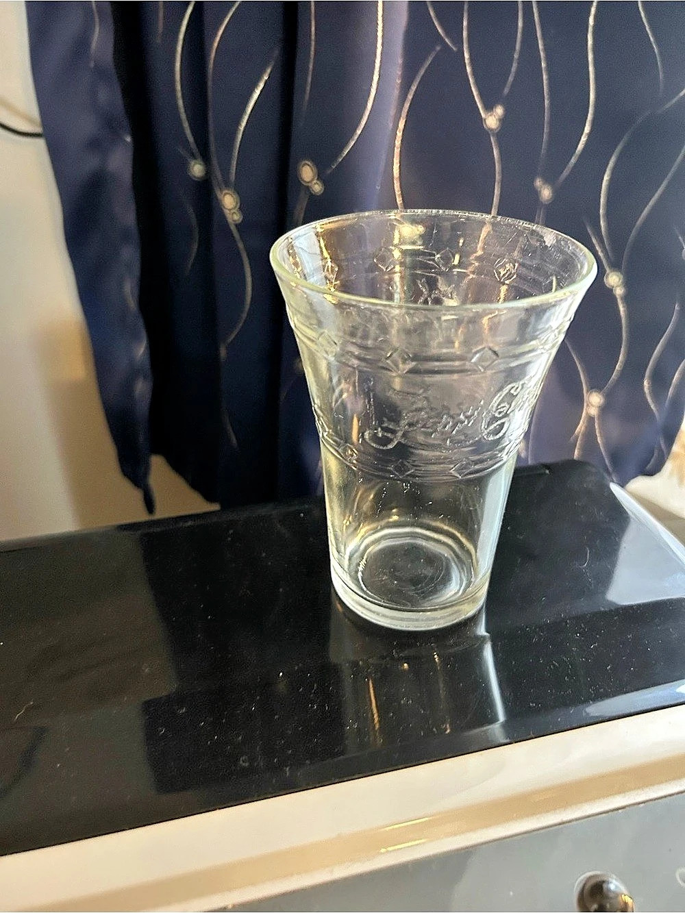 Pepsi Cola 75th Anniversary Etched Glass Tumbler